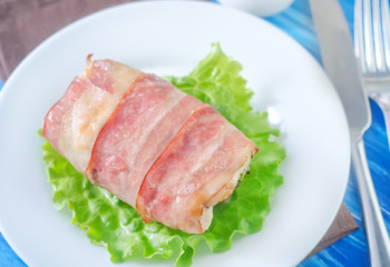 chicken roll with bacon