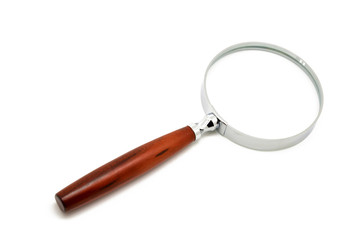 Magnifying glass isolated on white background