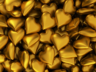 Many golden hearts