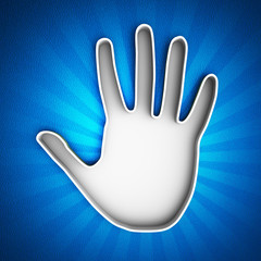 Hand print icon. Identification concept.