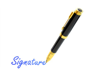 Signature with pen