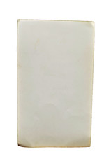 Old paper isolated on a white background.