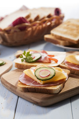 Breakfast with a toasted bread