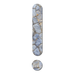 Font stone wall texture Exclamation mark