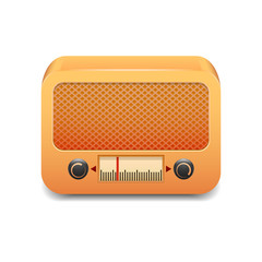 Vintage wooden radio