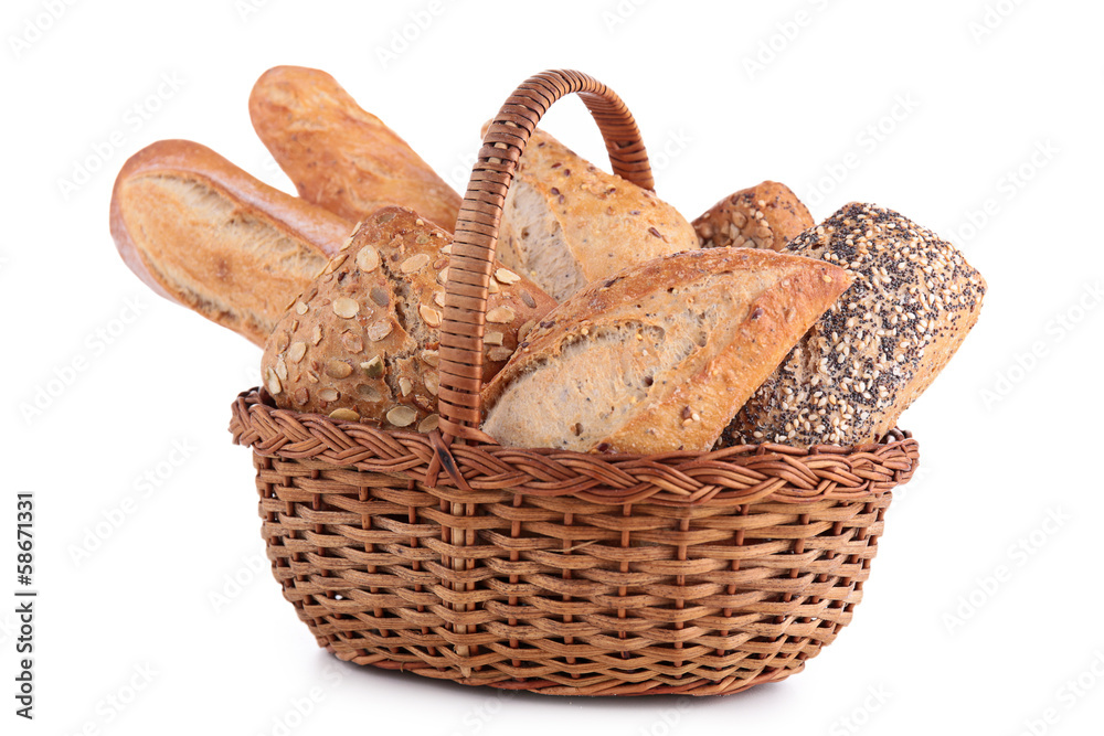 Canvas Prints wicker basket with baking products