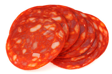Les tranches de chorizo
