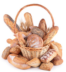 assortment of bread, baking products