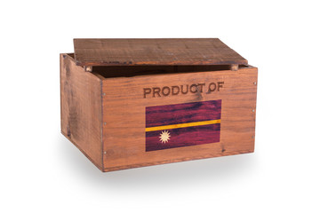 Wooden crate isolated on a white background
