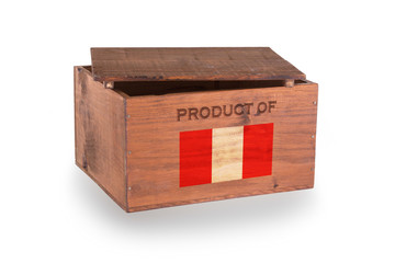Wooden crate isolated on a white background