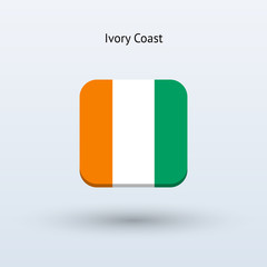 Fototapeta premium Ivory Coast flag icon