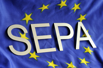 SEPA, Europaflagge, Zahlungsverkehr, IBAN, BIC, Überweisung