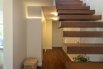 Bright space - modern wooden steps