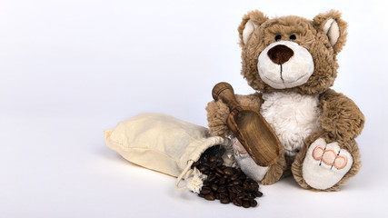 Teddy mit Kaffebohnen