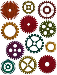 Wooden Gears Illustration