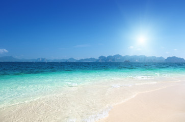 beach on the Poda island in Krabi Thailand