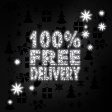 noble 100 percent free delivery symbol with stars