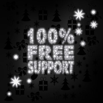 noble 100 percent free support label with stars