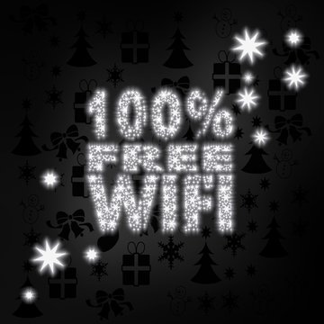 noble 100 percent free wifi symbol with stars