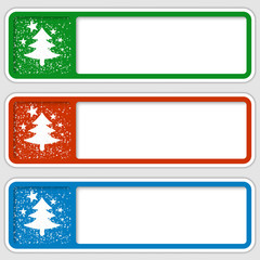 set of three frames for any text with a Christmas motif