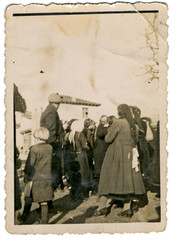 Ordinary villagers (turning away from the camera) - circa 1950