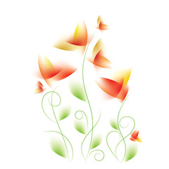 Abstract floral design, vector illustration