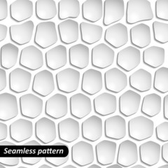 Abstract background with white 3d paper elements