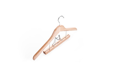 Coat hanger isolated on white