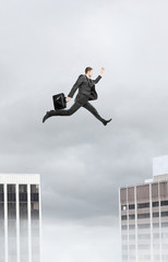 businessman jumping