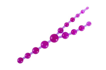 Purple anal beads - sex toy for triple penetration