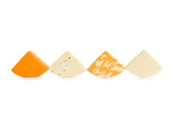 Four Differenct Pieces of Cheese