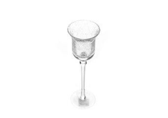 Glass candlestick isolated