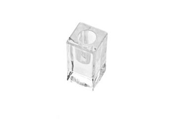 Glass candlestick isolated