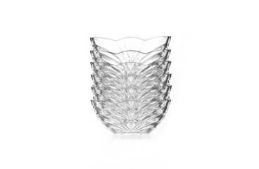 Group of empty vase of glass, isolated on a white background