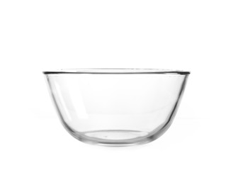 empty vase of glass, isolated on a white background