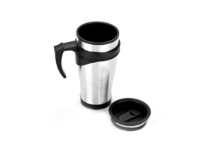 Aluminum mug isolated on white