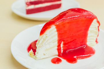 Strawberry crepe cake