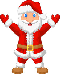 Santa cartoon waving