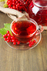 Still life with viburnum  tea