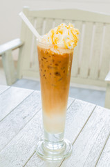 Iced caramel coffee