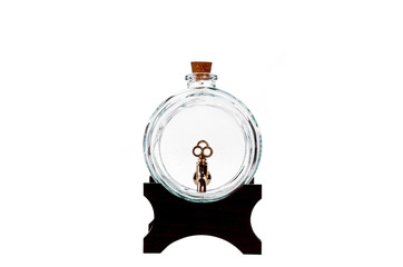 old glassbarrel on isolated background