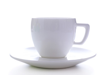 White cup isolated on white