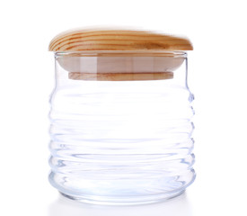 Obraz premium Empty canning jar isolated on white background