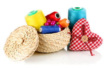 Handicraft supplies isolated on white