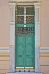 elegant house tall door, Athens Greece