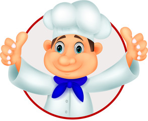 Chef cartoon giving thumb up