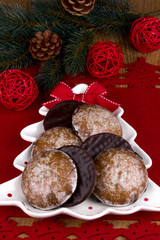 Fototapeta na wymiar Christmas chocolate gingerbreads
