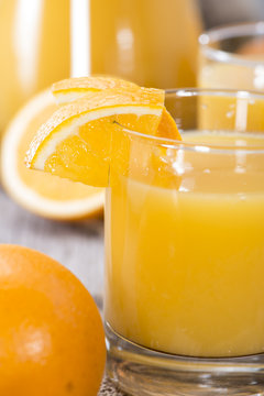Portion of fresh made Orange Juice