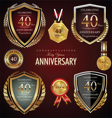 Naklejka premium Anniversary retro background