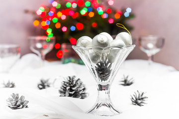 Obraz premium Christmas xmas eve table setting